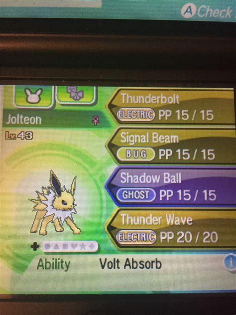 pokemon jolteon moveset.